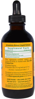 الأعشاب، أرتميسيا، أنوا Herb Pharm, Artemisia Annua, 4 fl oz (120 ml)