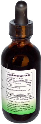الأعشاب، الجوز الأسود Christophers Original Formulas, Black Walnut Extract, 2 fl oz (59 ml)