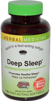 Herbs Etc., Deep Sleep, Alcohol Free, 120 Fast-Acting Softgels ,والمكملات الغذائية، والنوم، والصحة