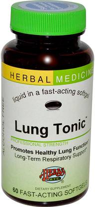 Herbs Etc., Lung Tonic, Alcohol Free, 60 Fast-Acting Softgels ,والصحة والرئة والقصبات الهوائية
