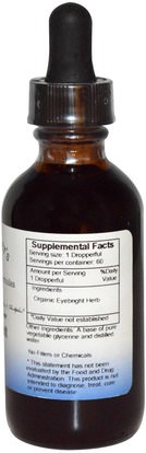 الأعشاب، ييبرايت Christophers Original Formulas, Eyebright Herb Extract, 2 fl oz (59 ml)