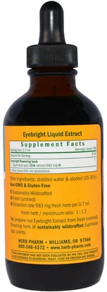 الأعشاب، ييبرايت Herb Pharm, Eyebright, 4 fl oz (120 ml)