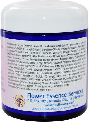 الأعشاب، العلاجات زهرة، الجلد Flower Essence Services, Self Heal Skin Cream, 4 fl oz (118 ml)