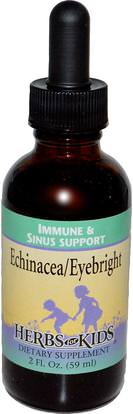 Herbs for Kids, Echinacea/Eyebright, 2 fl oz (59 ml) ,المكملات الغذائية، المضادات الحيوية، إشنسا، الصحة، جهاز المناعة