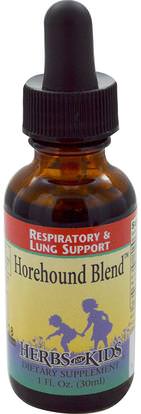 Herbs for Kids, Horehound Blend, 1 fl oz (30 ml) ,الصحة، الرئة و الشعب الهوائية، الأعشاب، هورهوند