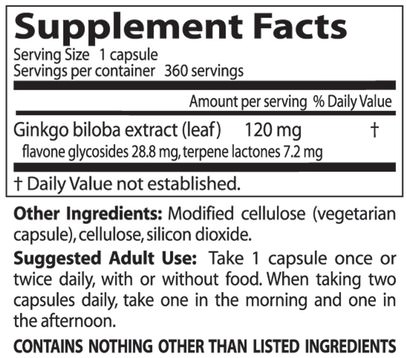 الأعشاب، الجنكة، بيلوبا Doctors Best, Extra Strength Ginkgo, 120 mg, 360 Veggie Caps