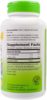 الأعشاب، الصحة، فينوغريك Natures Way, Fenugreek Seed, 610 mg, 180 Veggie Caps