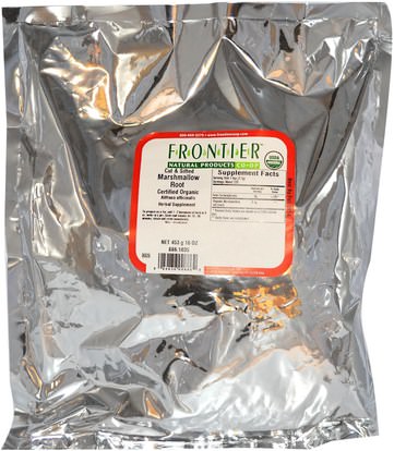 الأعشاب، الجذر الخطمي Frontier Natural Products, Organic Cut & Sifted Marshmallow Root, 16 oz (453 g)