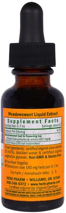 الأعشاب، المروج Herb Pharm, Meadowsweet, 1 fl oz (30 ml)