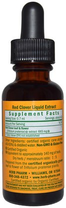 الأعشاب، البرسيم الأحمر Herb Pharm, Red Clover, 1 fl oz (30 ml)