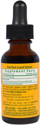 الأعشاب، الجذر الأحمر Herb Pharm, Red Root, 1 fl oz (30 ml)