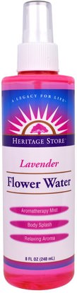 Heritage Stores, Flower Water, Lavender, 8 fl oz (240 ml) ,حمام، الجمال، بخاخ العطر