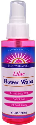Heritage Stores, Lilac Flower Water, 4 fl oz (120 ml) ,حمام، الجمال، النظافة الشخصية، بخاخ العطور