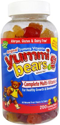 Hero Nutritional Products, Yummi Bears, Complete Multi-Vitamin, All Natural Fruit Flavors & Colors, 200 Gummy Bears ,الفيتامينات، الفيتامينات المتعددة، الأطفال الفيتامينات، غوميس الفيتامينات
