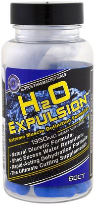 Hi Tech Pharmaceuticals, H2O Expulsion, 1350 mg, 60 Capsules ,المكملات الغذائية، مدرات البول حبوب الماء