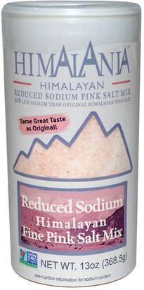 Himalania, Reduced Sodium Himalayan Fine Pink Salt Mix, 13 oz (368.5 g) ,الطعام والتوابل والتوابل والملح الملح الطبيعي