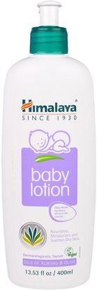 Himalaya Herbal Healthcare, Baby Lotion, Oils of Almond & Olive, 13.53 fl oz (400 ml) ,الصحة، الجلد، غسول الجسم، غسول الطفل