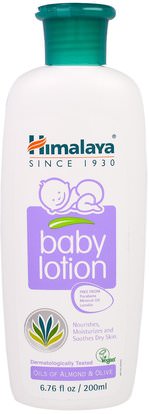 Himalaya Herbal Healthcare, Baby Lotion, Oils of Almond & Olive, 6.76 fl oz (200 ml) ,الصحة، الجلد، غسول الجسم، غسول الطفل