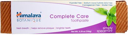 Himalaya Herbal Healthcare, Botanique, Complete Care Toothpaste, Simply Spearmint, 5.29 oz (150 g) ,حمام، الجمال، معجون أسنان