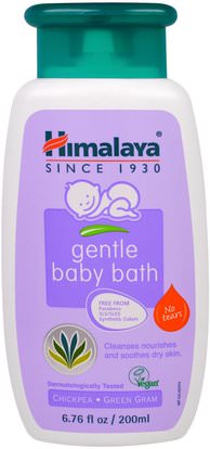 Himalaya Herbal Healthcare, Gentle Baby Bath, Chickpea and Green Gram, 6.76 fl oz (200 ml) ,حمام، الجمال، حمام الاطفال