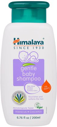 Himalaya Herbal Healthcare, Gentle Baby Shampoo, Hibiscus and Chickpea, 6.76 fl oz (200 ml) ,حمام، جمال، شامبو، أطفال شامبو، هلام الاستحمام، الاطفال غسل الجسم، استحمام الطفل هلام