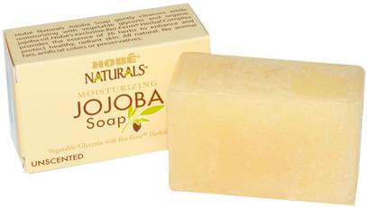 Hobe Labs, Moisturizing Jojoba Soap, Unscented, 4 oz (113 g) ,حمام، الجمال، الصابون