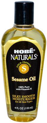 Hobe Labs, Naturals, Sesame Oil, 4 fl oz (118 ml) ,الصحة، الجلد، زيت التدليك