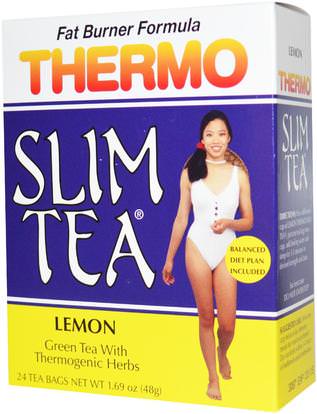 Hobe Labs, Thermo Slim Tea, Lemon, 24 Tea Bags, 1.69 oz (48 g) ,والصحة، والنظام الغذائي، وفقدان الوزن