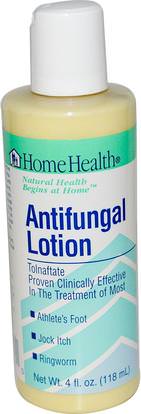 Home Health, Antifungal Lotion, 4 fl oz (118 ml) ,الصحة، الرياضيون، أسفل
