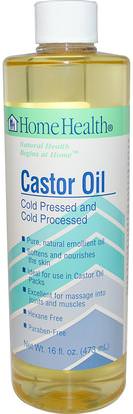Home Health, Castor Oil, 16 fl oz (473 ml) ,الصحة، الجلد، زيت الخروع