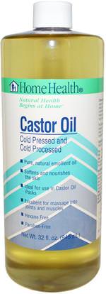 Home Health, Castor Oil, 32 fl oz (946 ml) ,الصحة، الجلد، زيت الخروع