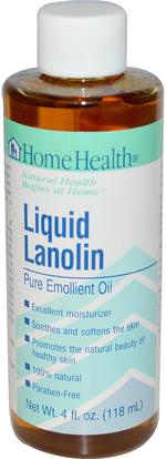 Home Health, Liquid Lanolin, 4 fl oz (118 ml) ,والصحة، والجلد، زيت اللانولين، زيت التدليك