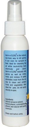 المنزل، المنظفات المنزلية، وأدوات المطبخ، وإنتاج غسل المواد الغذائية North American Herb & Spice Co., Germ-a Clenz, All Purpose Natural Spray, 4 fl oz (120 ml)