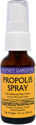 Honey Gardens, Propolis Spray, 1 fl oz (30 ml) ,المكملات الغذائية، منتجات النحل، دنج النحل