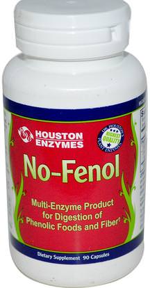 Houston Enzymes, No-Fenol, Multi-Enzyme, 90 Capsules ,والمكملات الغذائية، والإنزيمات الهاضمة
