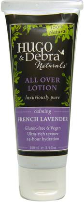 Hugo Naturals, All Over Lotion, French Lavender, 3.4 fl oz (100 ml) ,حمام، الجمال، غسول الجسم