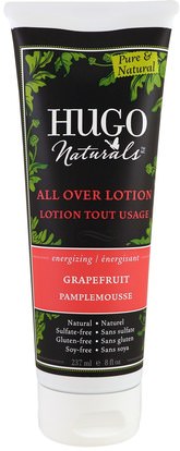 Hugo Naturals, All Over Lotion, Grapefruit, 8 fl oz (237 ml) ,حمام، الجمال، غسول الجسم
