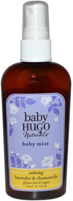 Hugo Naturals, Baby Mist, Lavender & Chamomile, 4 fl oz (118 ml) ,صحة الأطفال، حفاضات، زيوت مسحوق الطفل، حمام، الجمال، بخاخ العطور