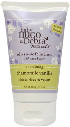 Hugo Naturals, Baby, Oh-So-Soft Lotion with Shea Butter, Chamomile & Vanilla, 4 oz (113 ml) ,حمام، الجمال، غسول الجسم