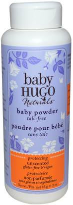 Hugo Naturals, Baby Powder, Unscented, 3 oz (85 g) ,صحة الأطفال، حفاضات، زيوت مسحوق الطفل