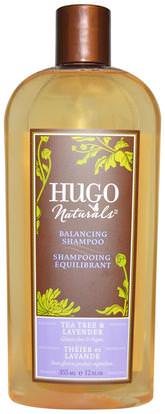 Hugo Naturals, Balancing Shampoo, Tea Tree & Lavender, 12 fl oz (355 ml) ,حمام، الجمال، الشعر، فروة الرأس، الشامبو، مكيف