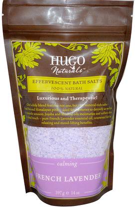 Hugo Naturals, Effervescent Bath Salts, French Lavender, 14 oz (397 g) ,حمام، الجمال، أملاح الاستحمام