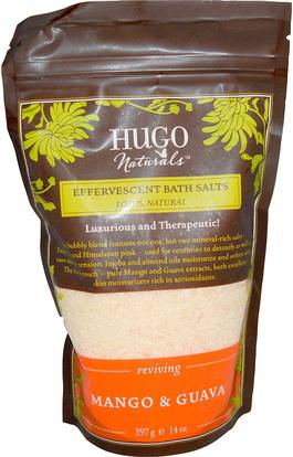 Hugo Naturals, Effervescent Bath Salts, Mango & Guava, 14 oz (397 g) ,حمام، الجمال، أملاح الاستحمام