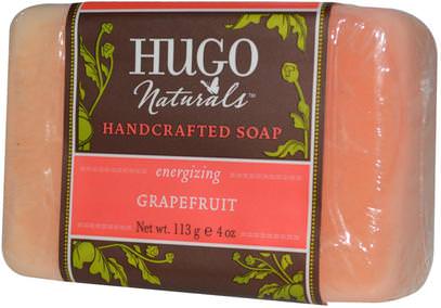 Hugo Naturals, Handcrafted Soap, Grapefruit, 4 oz (113 g) ,حمام، الجمال، الصابون