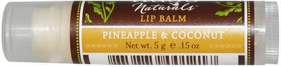 Hugo Naturals, Lip Balm, Pineapple & Coconut, 0.15 oz (5 g) ,حمام، الجمال، العناية الشفاه، بلسم الشفاه