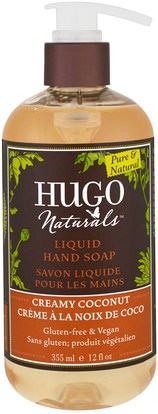 Hugo Naturals, Liquid Hand Soap, Creamy Coconut, 12 fl oz (355 ml) ,حمام، الجمال، الصابون