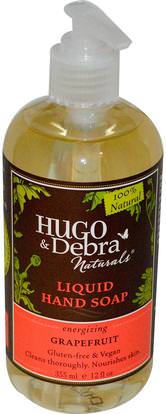 Hugo Naturals, Liquid Hand Soap, Grapefruit, 12 fl oz (355 ml) ,حمام، الجمال، الصابون