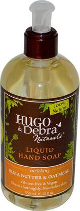 Hugo Naturals, Liquid Hand Soap, Shea Butter & Oatmeal, 12 fl oz (355 ml) ,حمام، الجمال، الصابون