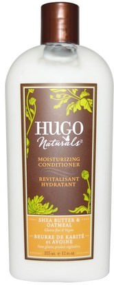 Hugo Naturals, Moisturizing Conditioner, Shea Butter & Oatmeal, 12 fl oz (355 ml) ,حمام، الجمال، مكيف أرغان