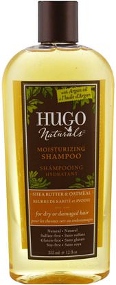 Hugo Naturals, Moisturizing Shampoo, Shea Butter & Oatmeal, 12 fl oz (355 ml) ,حمام، الجمال، أرجان، شامبو